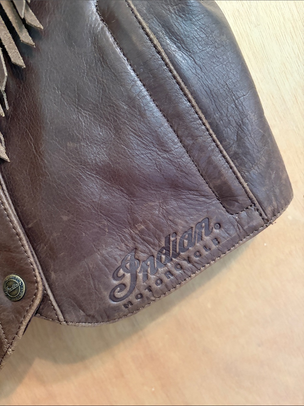 Indian Motorcycle Women’s Leather Fringe Vest. Vintage Brown Colorway. Western S - Picture 7 of 14